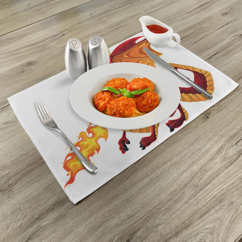 Funny Mascot Cartoon Place Mats