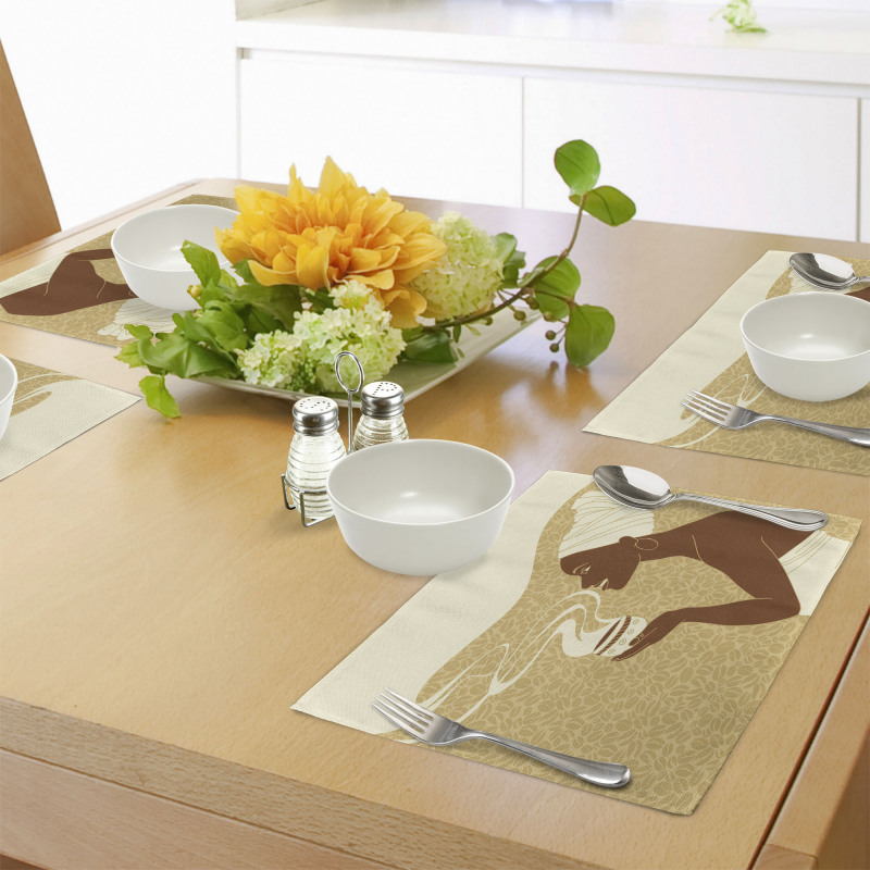 Happy Afro Lady Place Mats