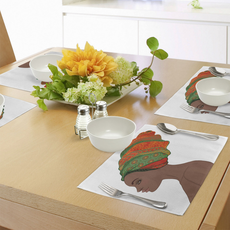 Young Afro Beauty Place Mats