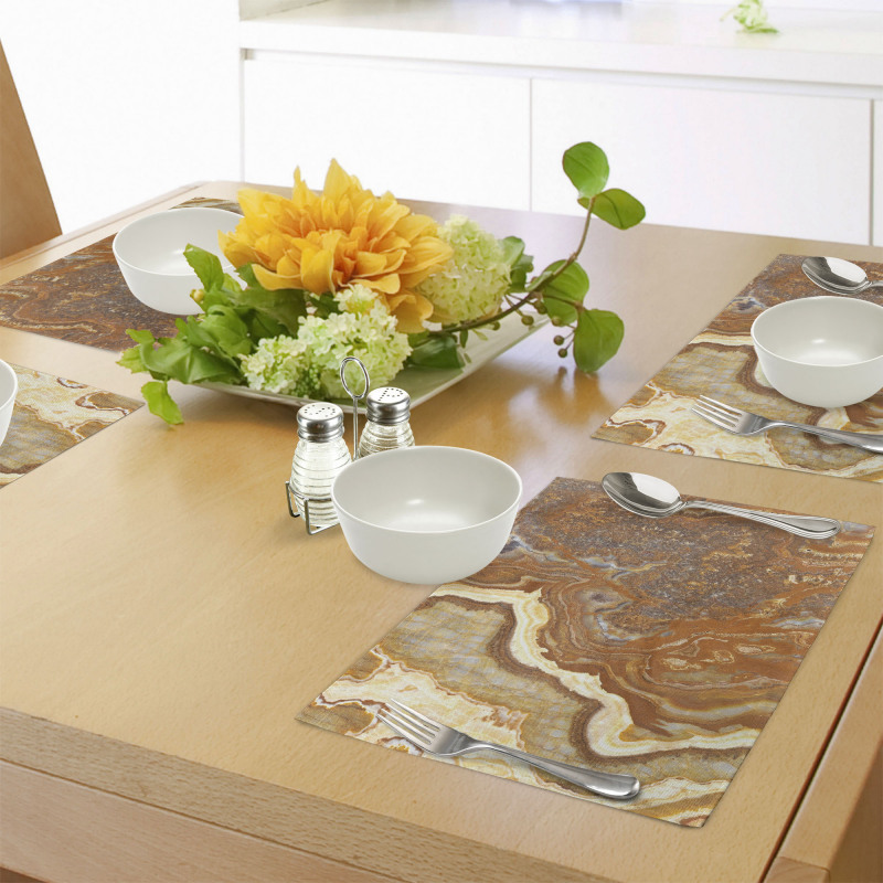 Natural Travertine Facet Place Mats