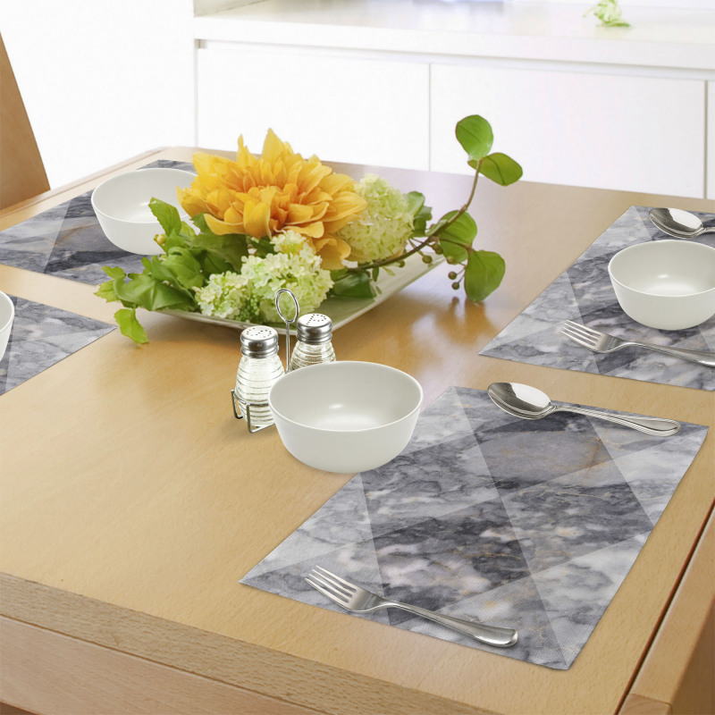 Geometric Grunge Facet Place Mats