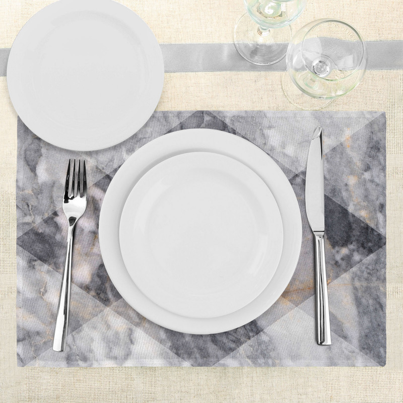 Geometric Grunge Facet Place Mats