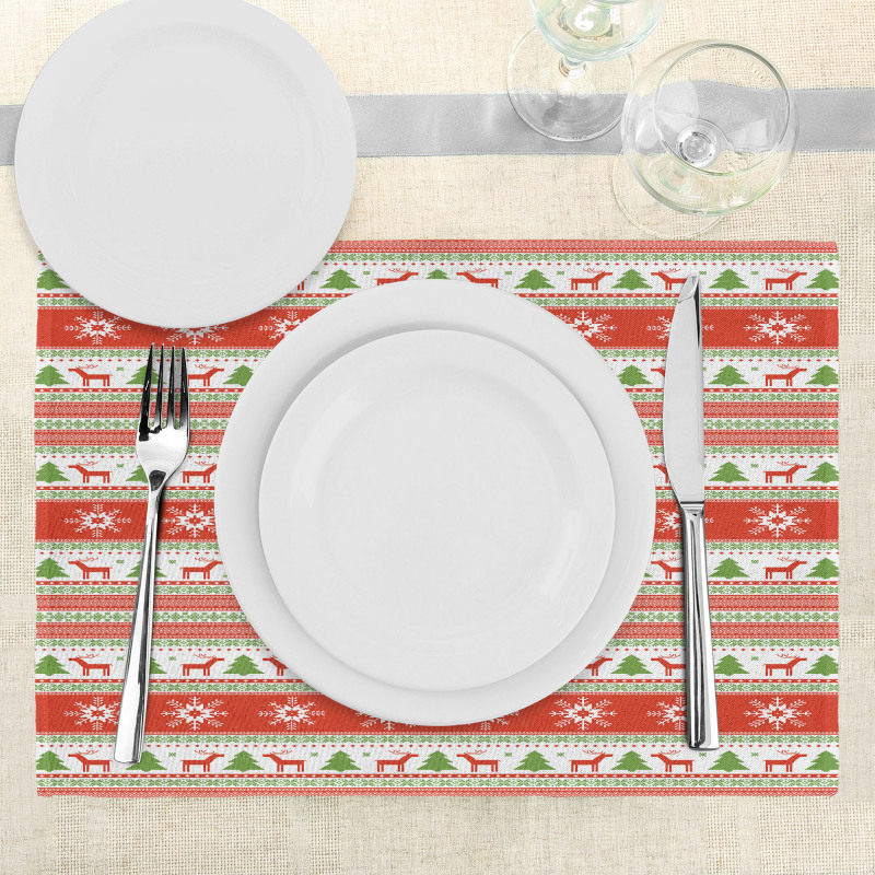 Reindeer Snowflake Place Mats