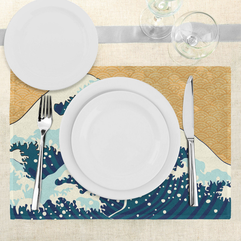 Foamy Sea Storm Place Mats