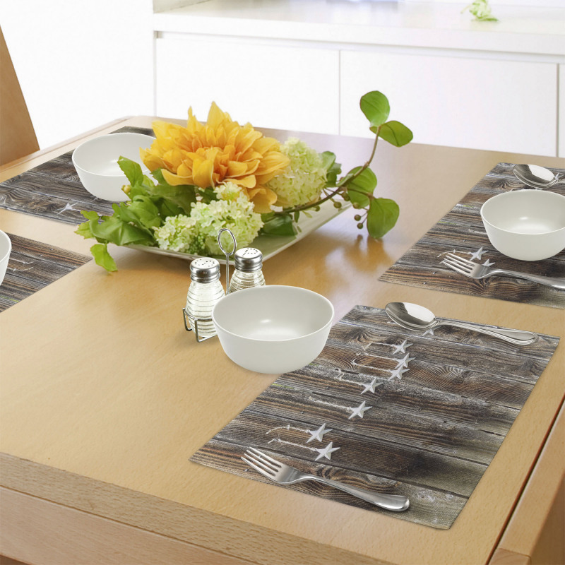 Grey Stars Place Mats