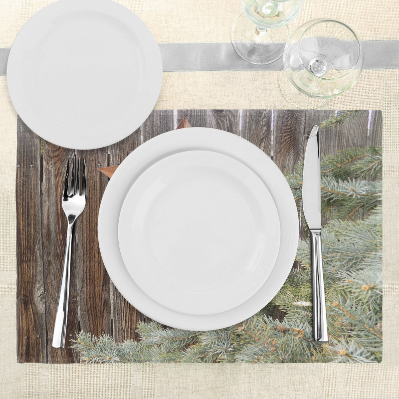 Star on Wood Place Mats