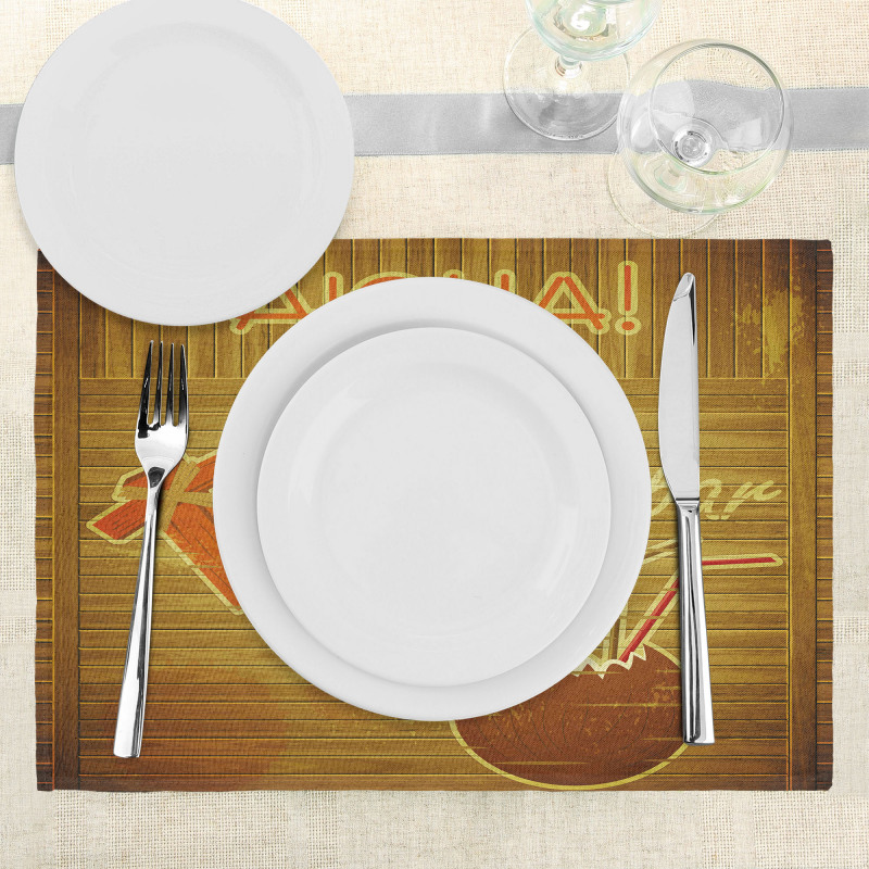 Wood Plank Aloha Place Mats