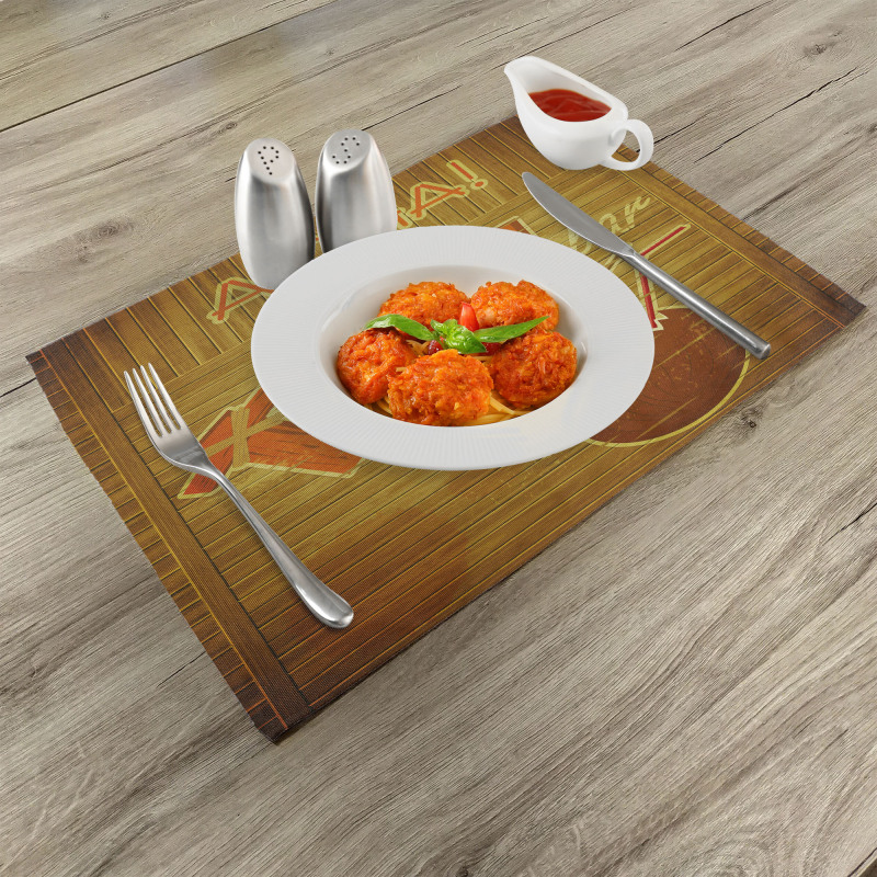 Wood Plank Aloha Place Mats