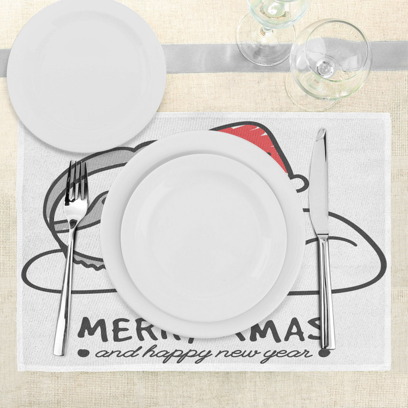 Sloth Christmas Hat Place Mats