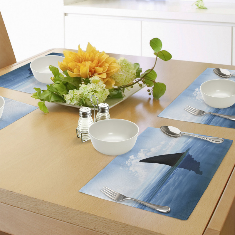 Fin Sea Surface Danger Place Mats