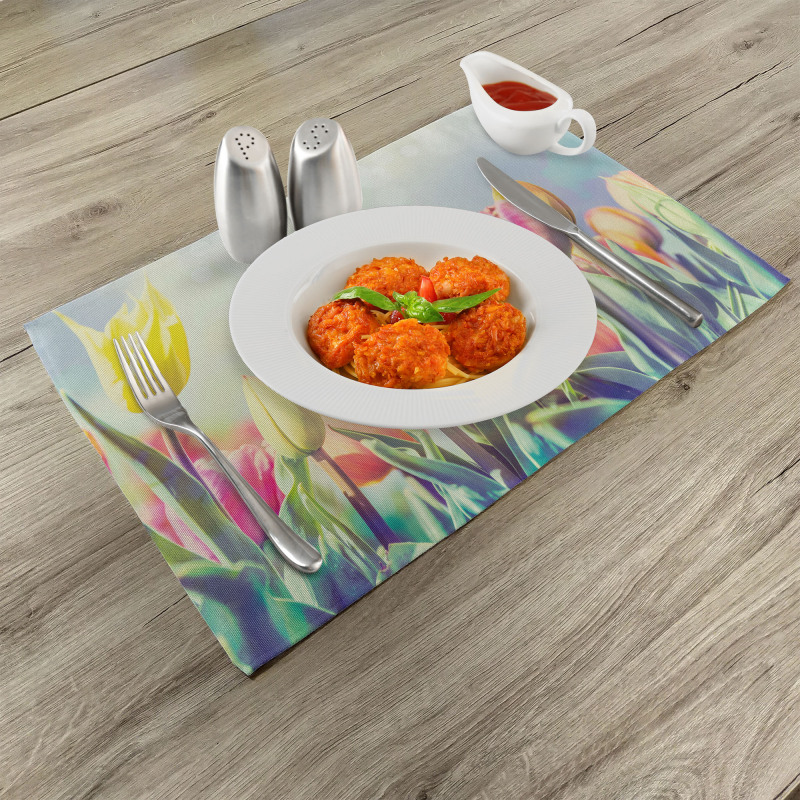 Tulips Flower Bed Park Place Mats