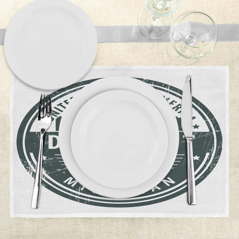 Michigan Old Stamp Place Mats