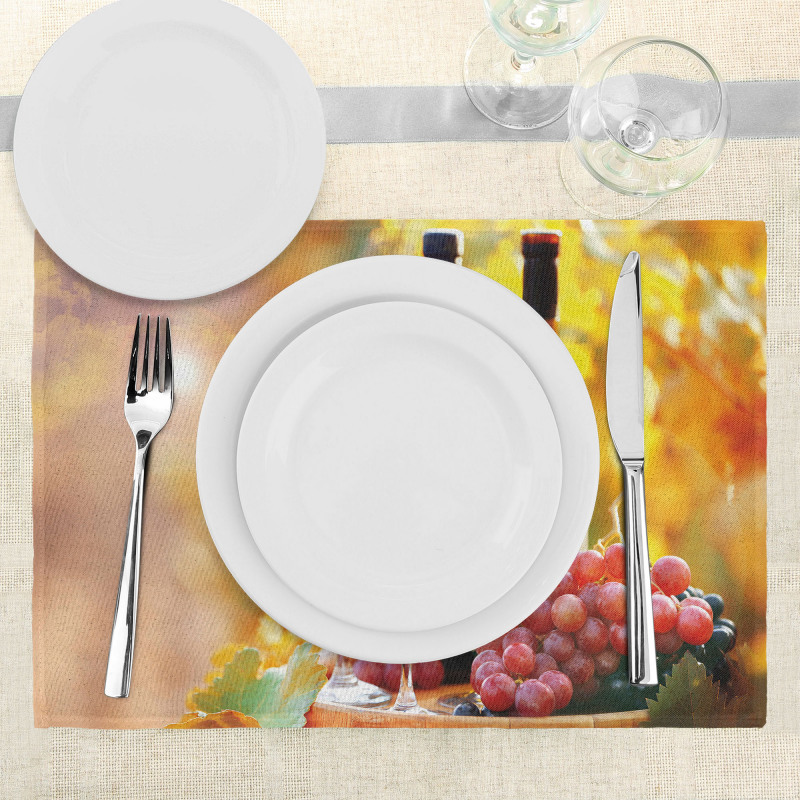 Wine Themed Grape Country Place Mats