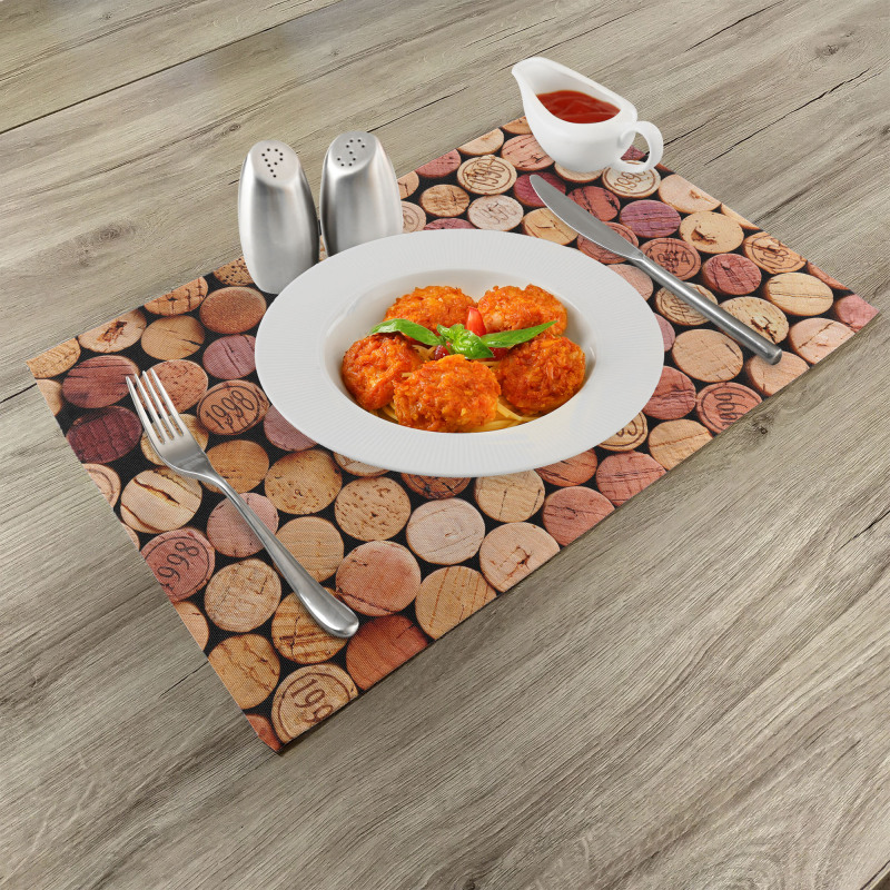 Random Used Wine Corks Place Mats