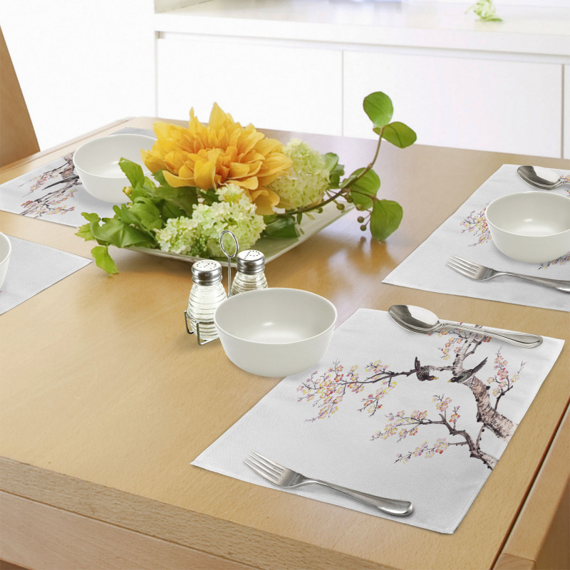 Chinese Paint of Flowers Place Mats