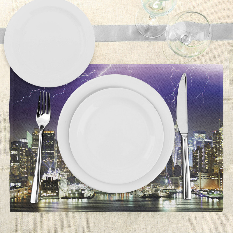 Storm Thunder in New York Place Mats