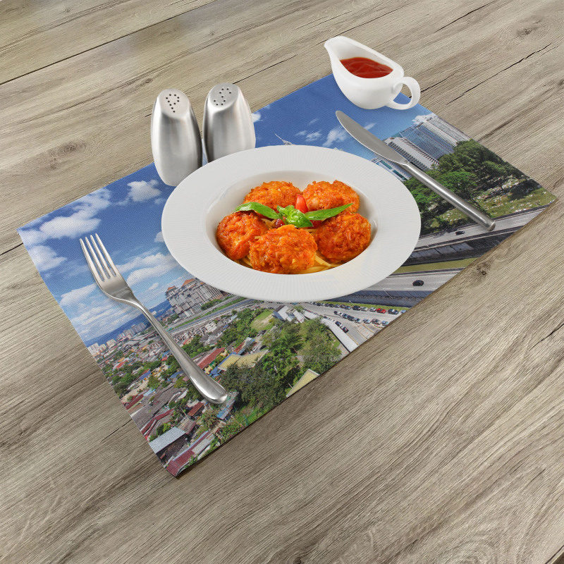 Kuala Lumpur in Clear Day Place Mats