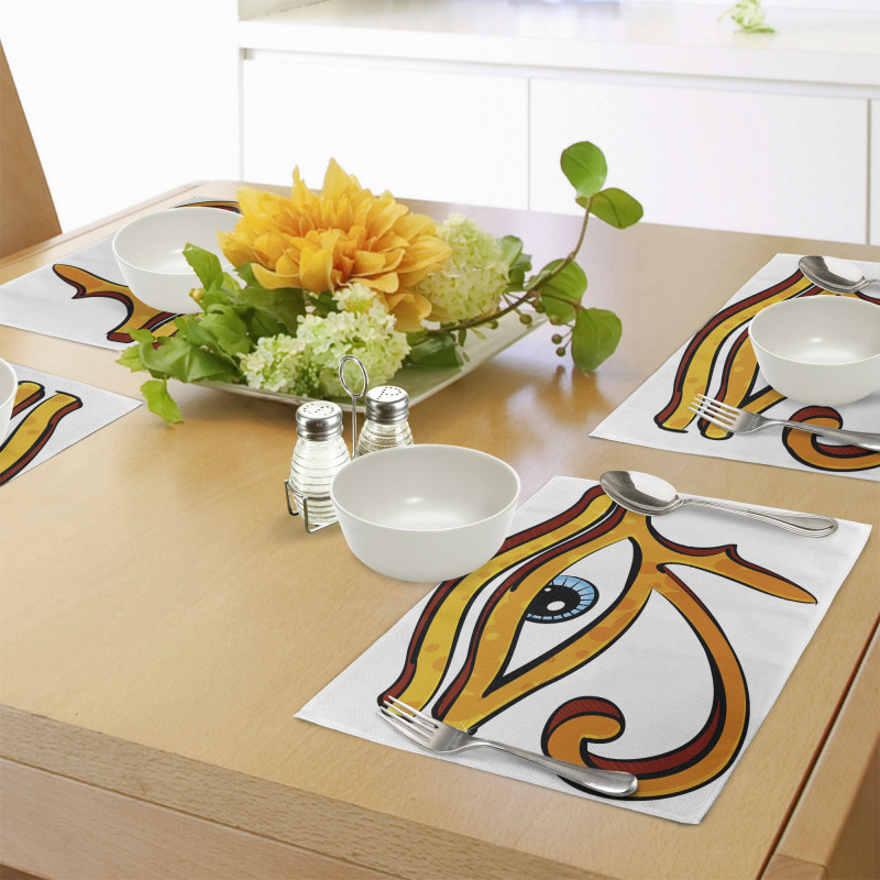 Eye Shape Egyptian Place Mats