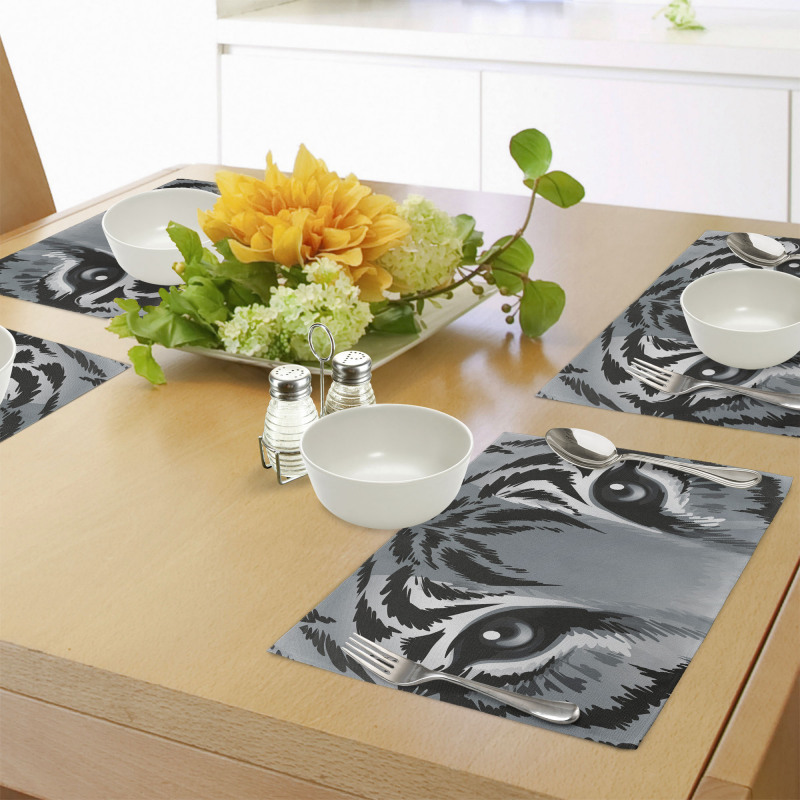 Tiger Sharp Eyes Wildlife Place Mats