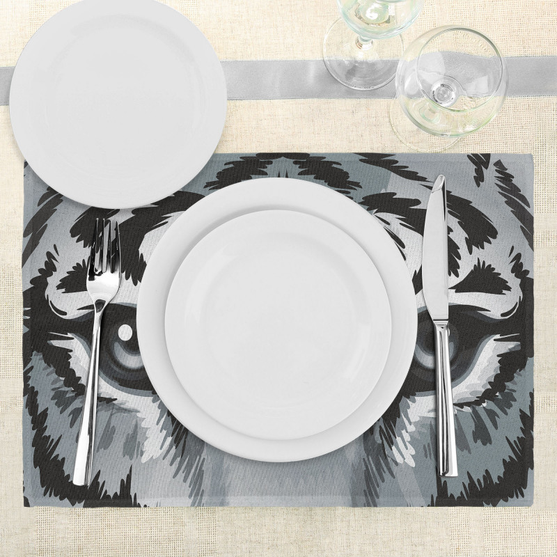 Tiger Sharp Eyes Wildlife Place Mats