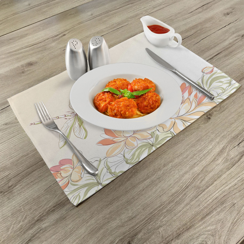 Lotus Flower Field Place Mats