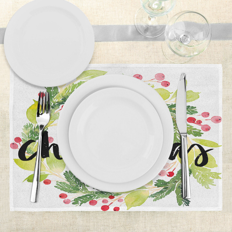 Watercolor Wreath Place Mats