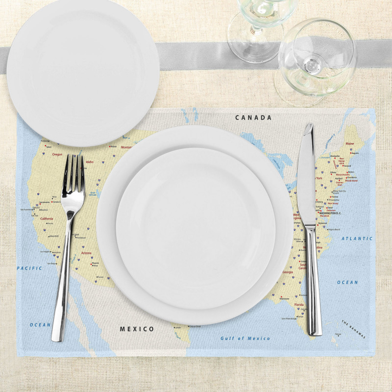 America Cities Interstate Place Mats