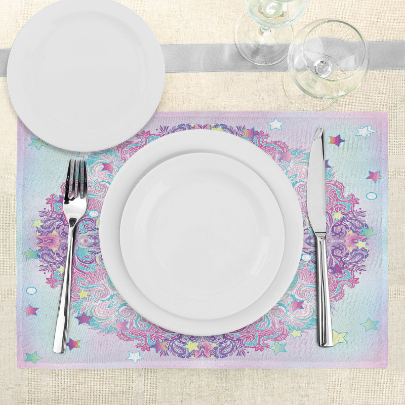 Psychedelic Rose Mandala Place Mats