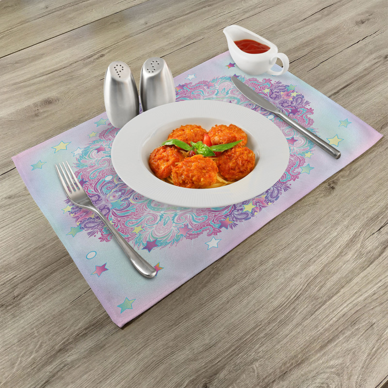 Psychedelic Rose Mandala Place Mats