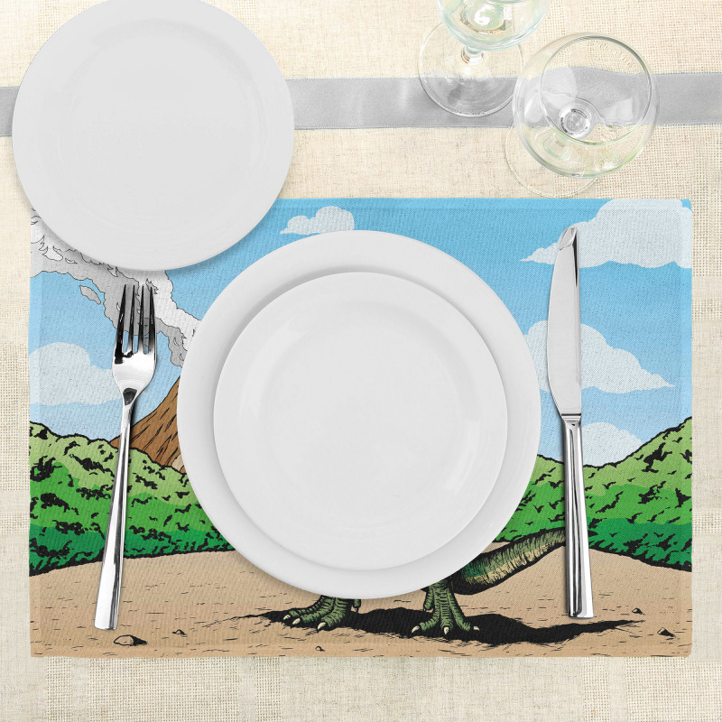 T-Rex Active Volcano Place Mats