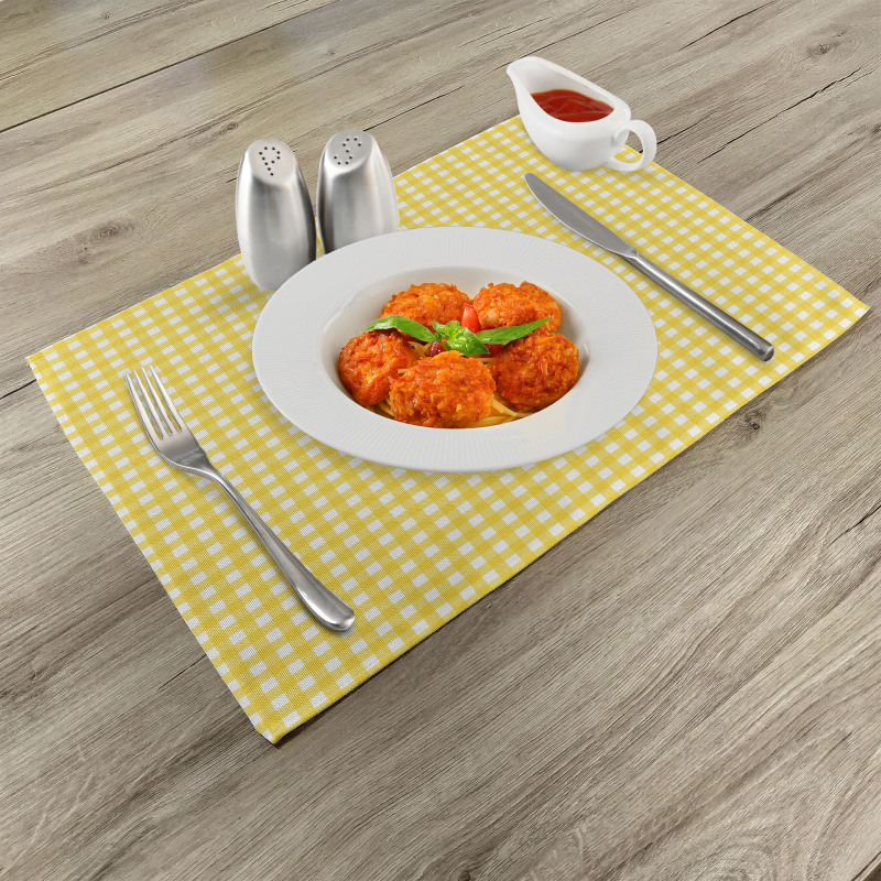 Retro English Yellow Place Mats