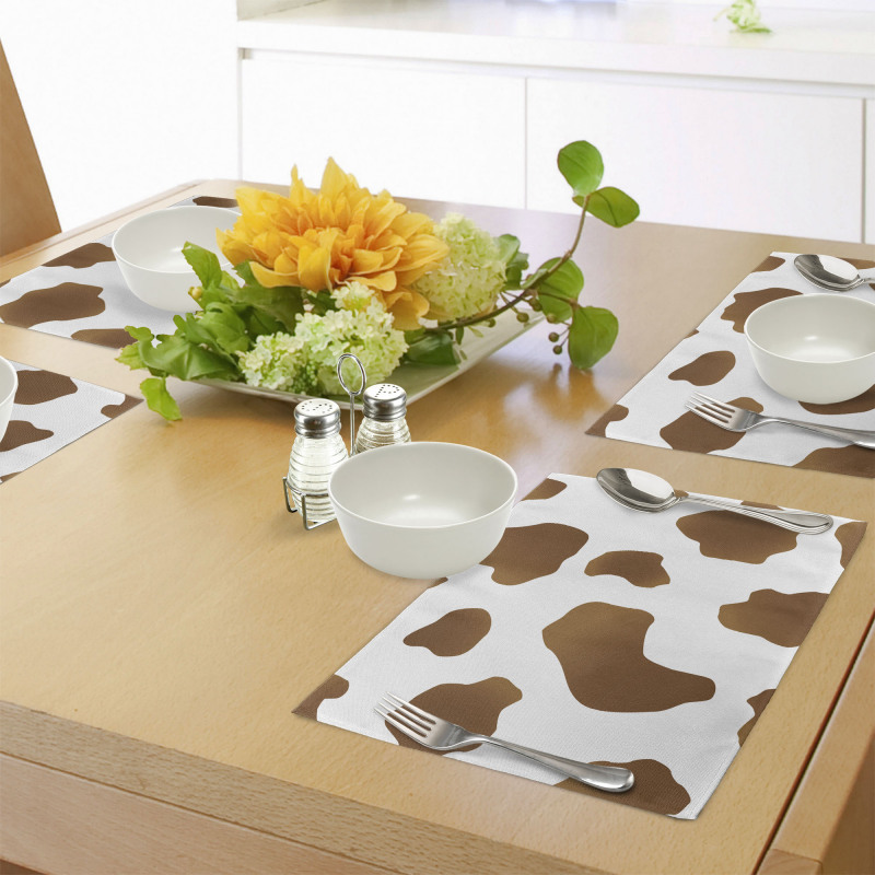 Brown Spots on Cow Place Mats