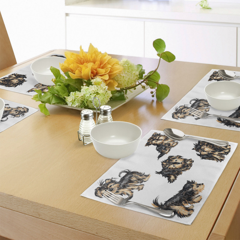 Terrier Cartoon Place Mats