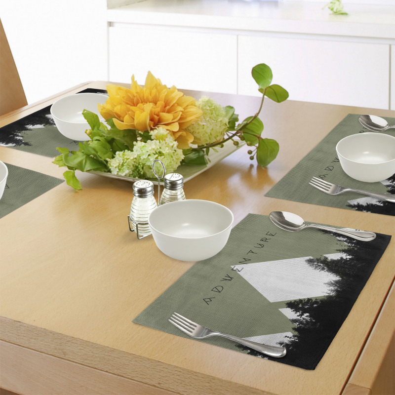 Forest Halftone Style Place Mats