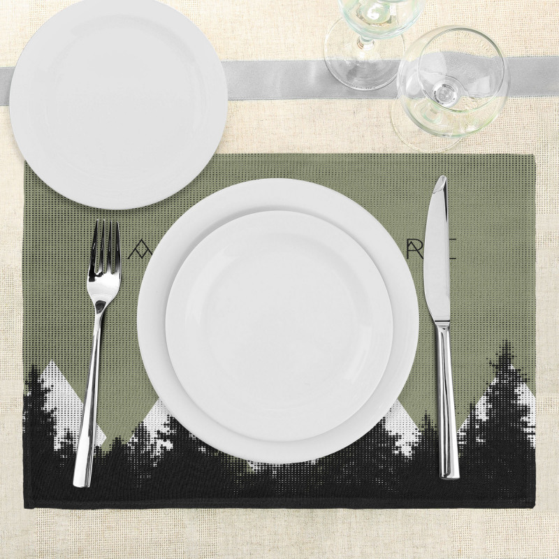 Forest Halftone Style Place Mats