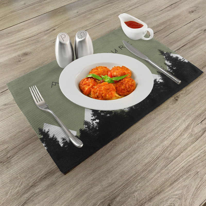 Forest Halftone Style Place Mats