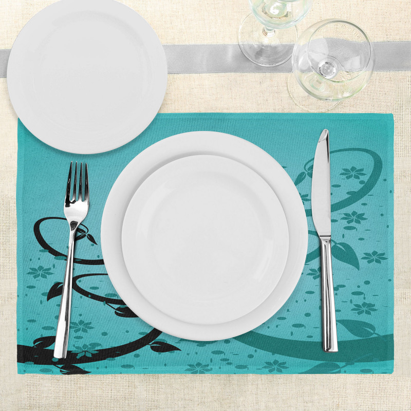 Floral Winding Tendrils Place Mats