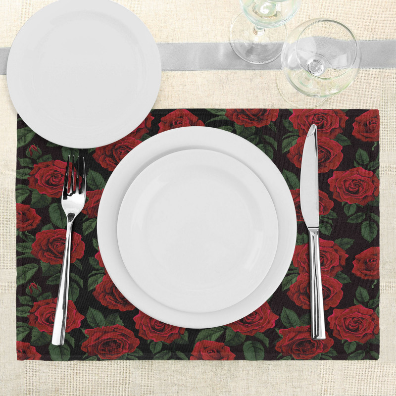 Retro Petals Leaves Growth Place Mats