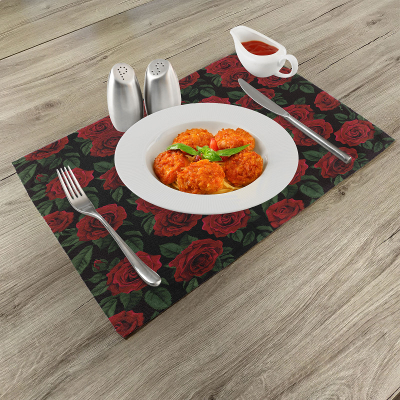 Retro Petals Leaves Growth Place Mats