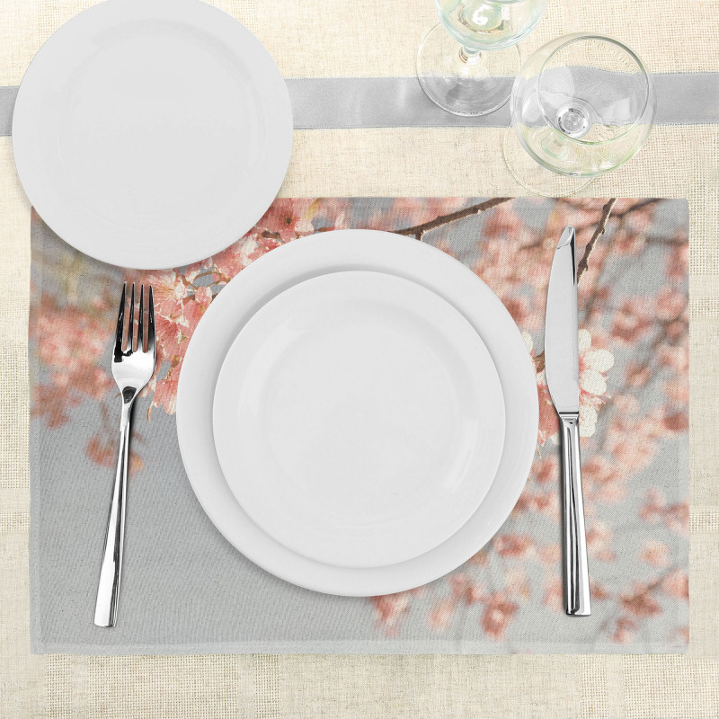 Scenery Sakura Trees Place Mats