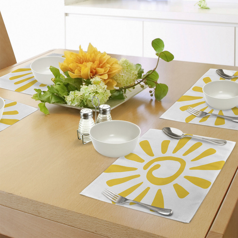 Doodle Sun Burst Summer Place Mats