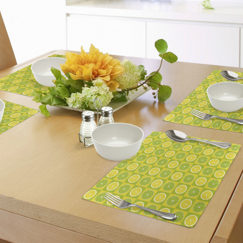 Lemon Lime Pop Art Place Mats