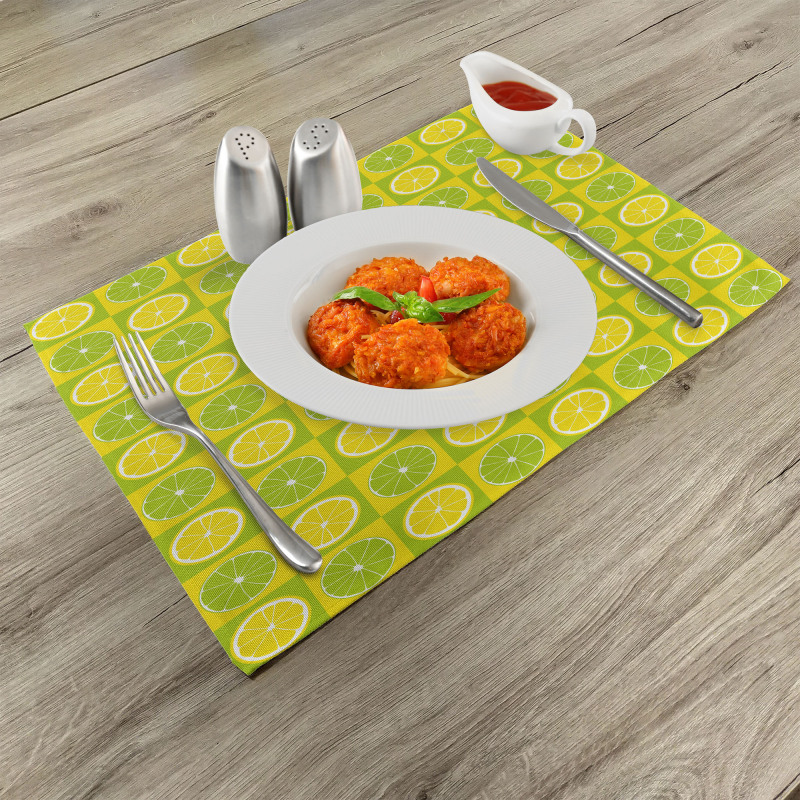 Lemon Lime Pop Art Place Mats