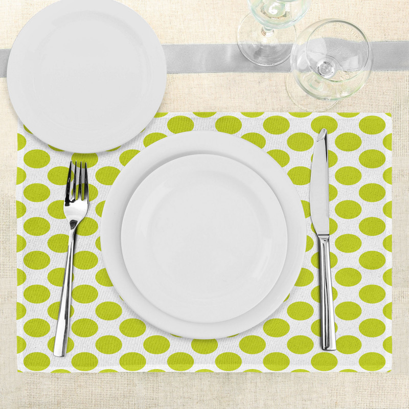 Girlish Vintage Dots Place Mats