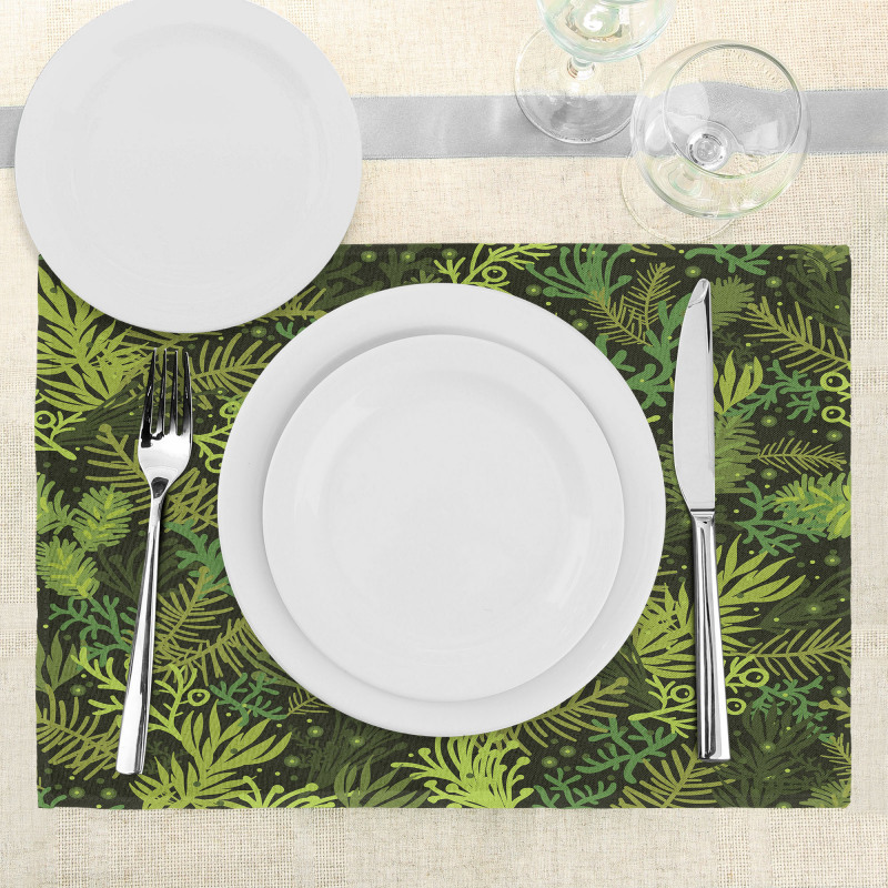 Evergreen Christmas Tree Place Mats