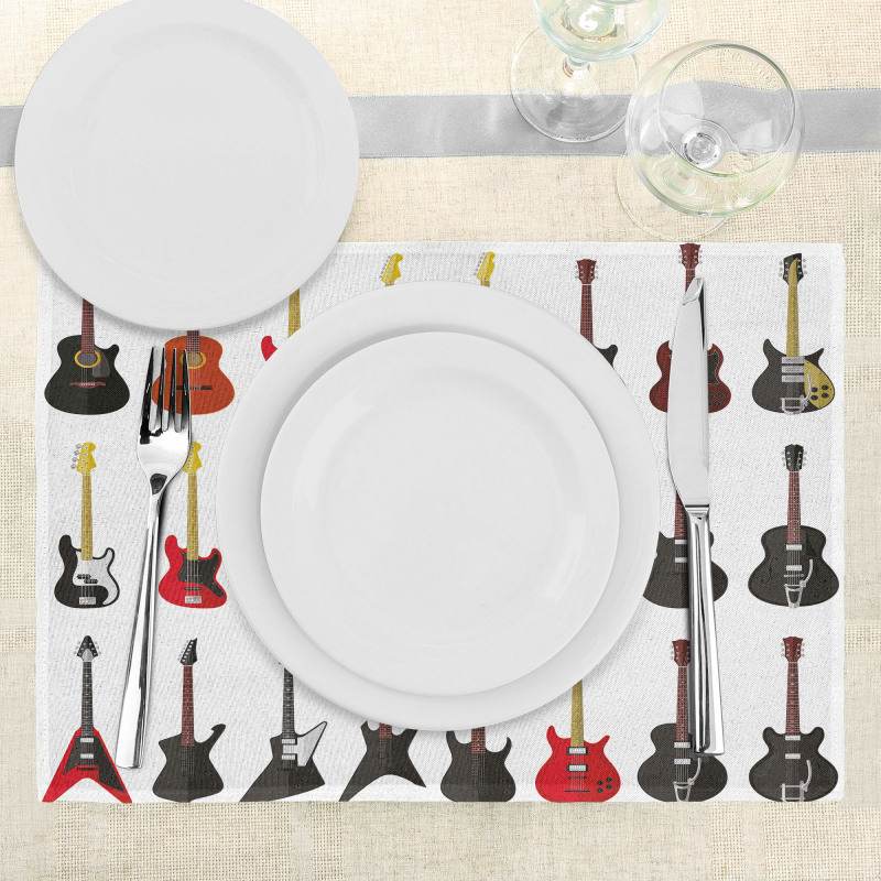 Instruments Acoustic Place Mats