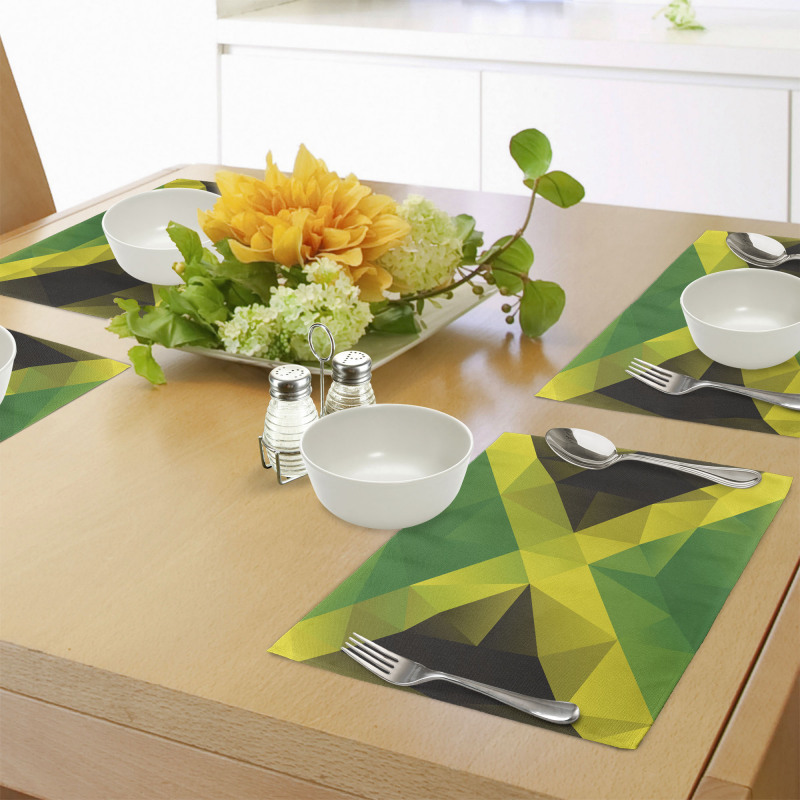 Triangle Polygon Flag Place Mats