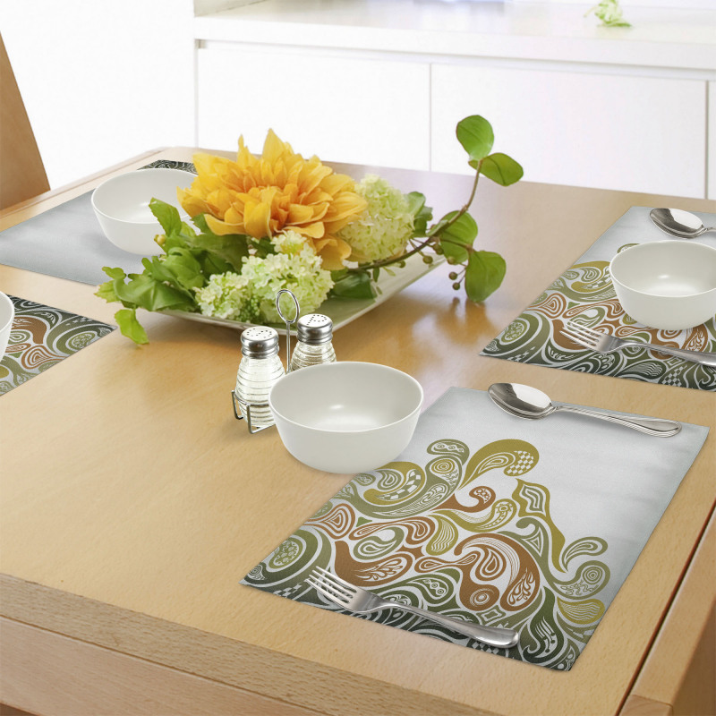 Modern Scroll Leaf Place Mats