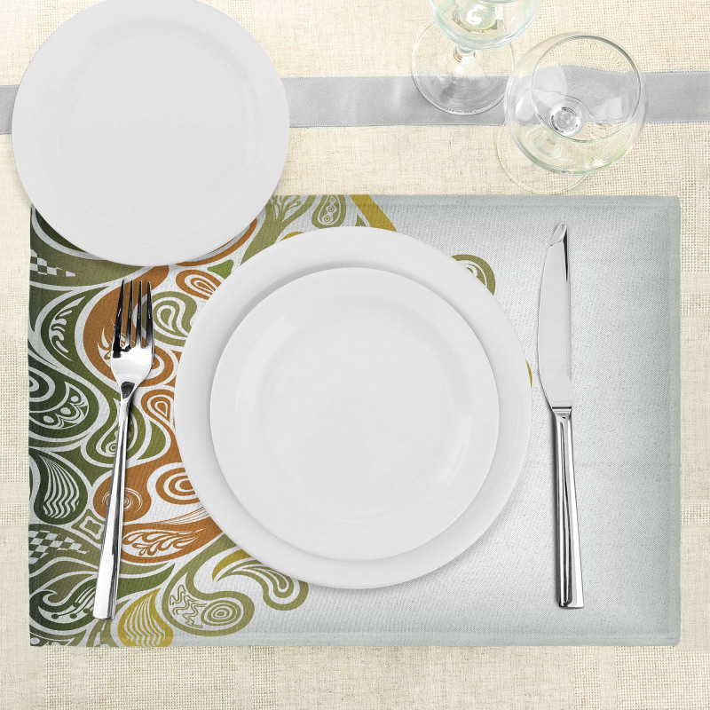 Modern Scroll Leaf Place Mats