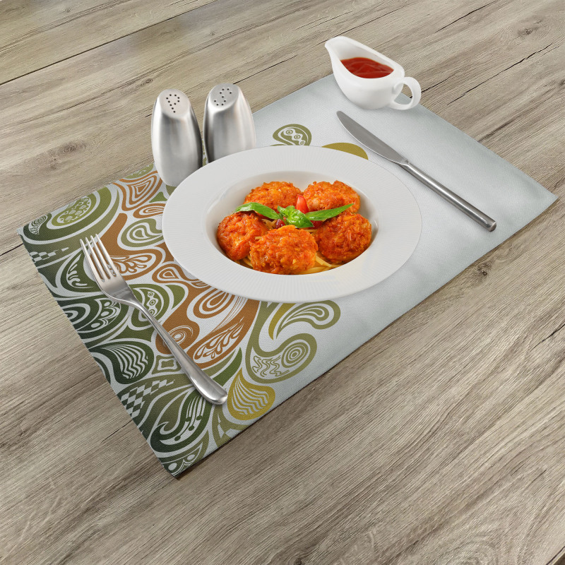 Modern Scroll Leaf Place Mats